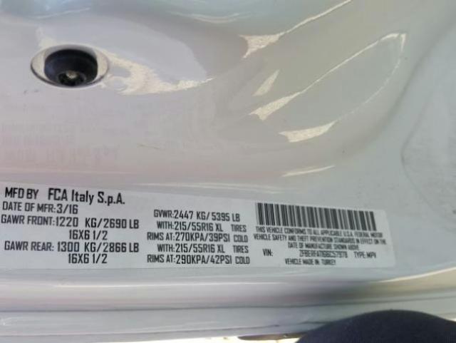 ZFBERFAT1G6C57978 - 2016 RAM PROMASTER CITY  photo 10