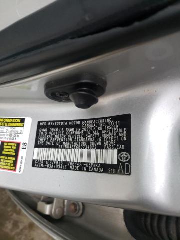 2T1BU4EE6BC734823 - 2011 TOYOTA COROLLA BASE SILVER photo 13