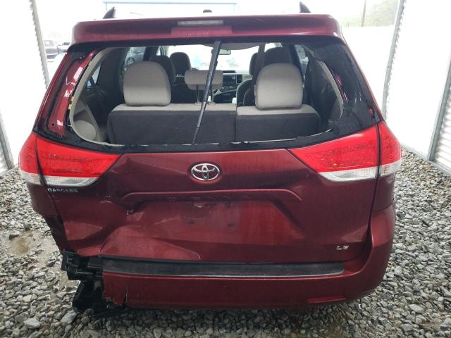 5TDKK3DC4BS012581 - 2011 TOYOTA SIENNA LE BURGUNDY photo 6