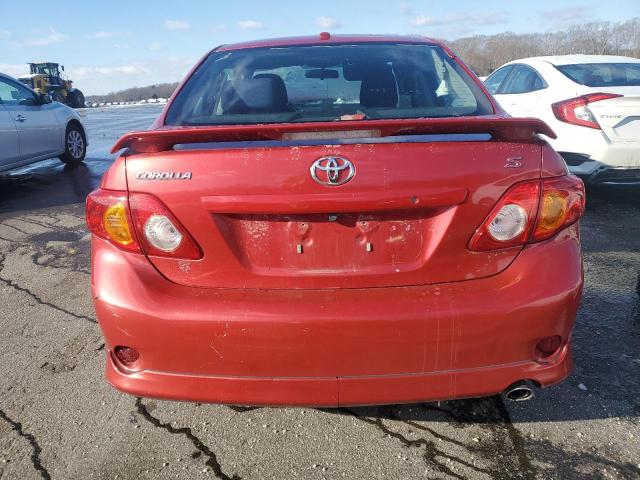 2T1BU4EE1AC457030 - 2010 TOYOTA COROLLA BASE RED photo 6