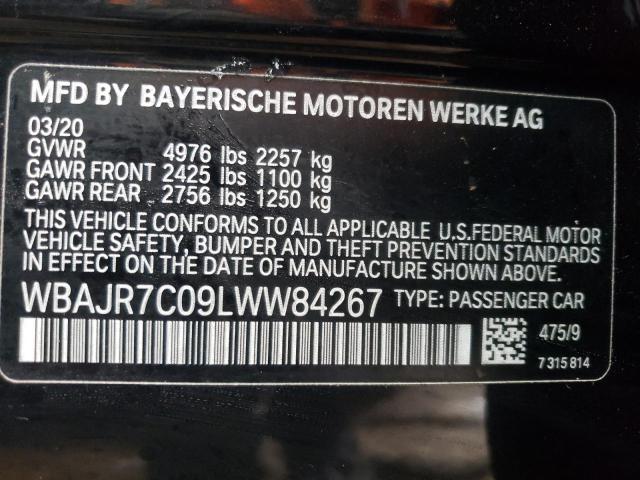 WBAJR7C09LWW84267 - 2020 BMW 530 XI BLACK photo 12