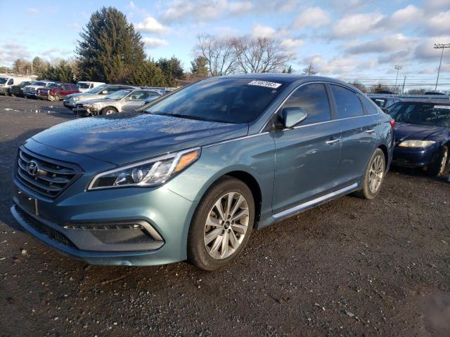 5NPE34AFXFH107463 - 2015 HYUNDAI SONATA SPORT BLUE photo 1