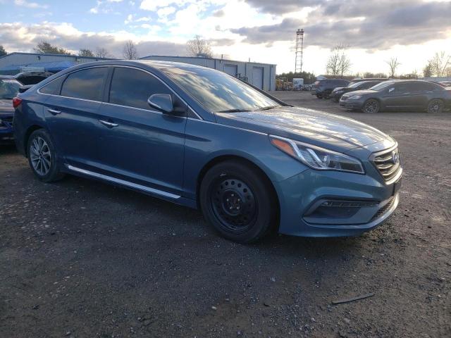 5NPE34AFXFH107463 - 2015 HYUNDAI SONATA SPORT BLUE photo 4