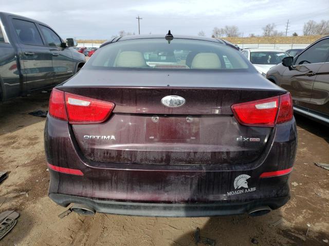 5XXGN4A70EG341729 - 2014 KIA OPTIMA EX MAROON photo 6