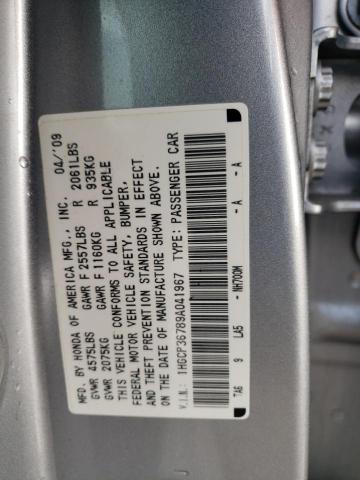 1HGCP36789A041967 - 2009 HONDA ACCORD EX SILVER photo 13