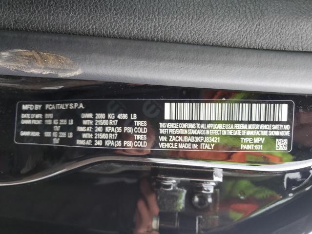 ZACNJBAB3KPJ83421 - 2019 JEEP RENEGADE SPORT Սև լուսանկար 14