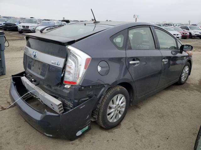 JTDKN3DP9D3031433 - 2013 TOYOTA PRIUS PLUG GRAY photo 3