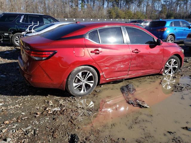 3N1AB8CVXNY261530 - 2022 NISSAN SENTRA SV RED photo 3