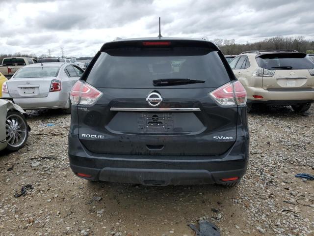 KNMAT2MVXGP596698 - 2016 NISSAN ROGUE S BLACK photo 6