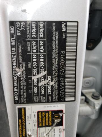 4JGDA5HB1EA270918 - 2014 MERCEDES-BENZ ML 350 4MATIC SILVER photo 13