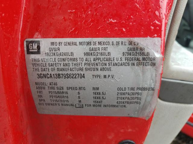 3GNCA13B79S622704 - 2009 CHEVROLET HHR LS  照片 10