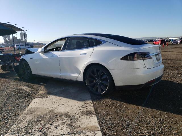5YJSA1H13EFP35234 - 2014 TESLA MODEL S WHITE photo 2
