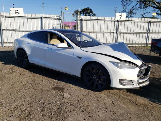 5YJSA1H13EFP35234 - 2014 TESLA MODEL S WHITE photo 4