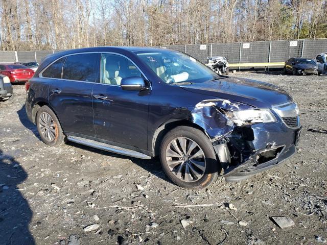 5FRYD4H46EB016894 - 2014 ACURA MDX TECHNOLOGY BLUE photo 4