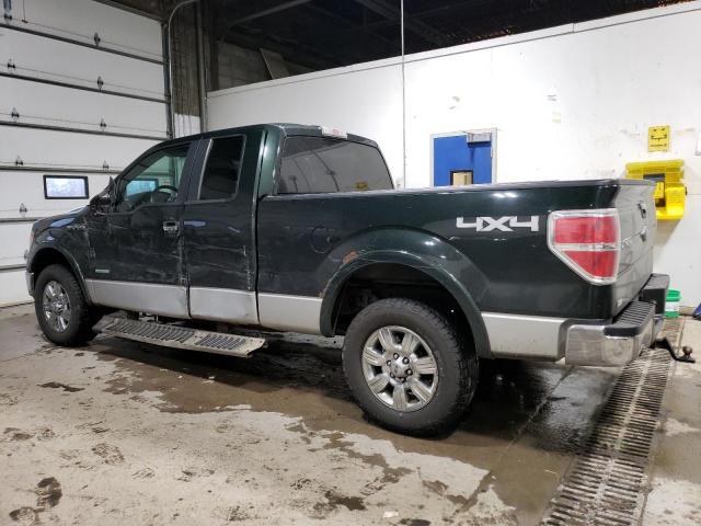 1FTFX1ET8CKE22265 - 2012 FORD F150 SUPER CAB GREEN photo 2