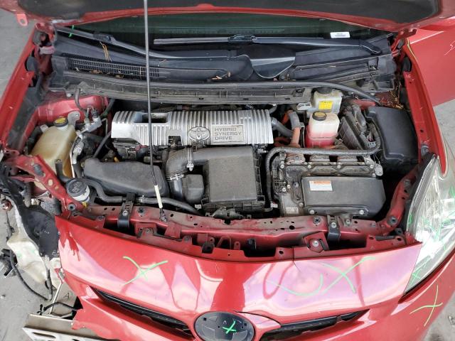 JTDKN3DU9E1808096 - 2014 TOYOTA PRIUS RED photo 11