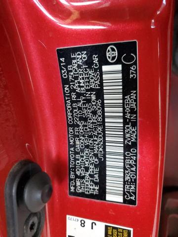 JTDKN3DU9E1808096 - 2014 TOYOTA PRIUS RED photo 12