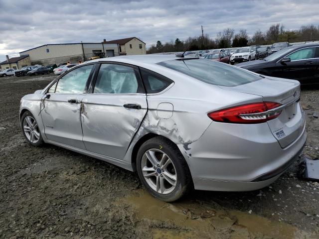 3FA6P0LUXJR152508 - 2018 FORD FUSION SE HYBRID SILVER photo 2