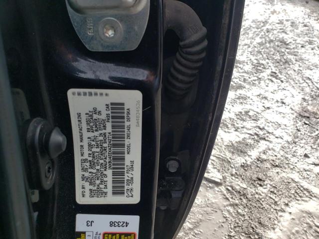 1NXBU4EEXAZ242714 - 2010 TOYOTA COROLLA BASE BLACK photo 12