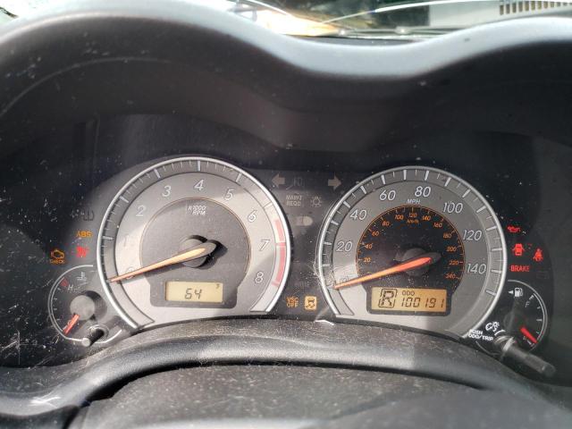 1NXBU4EEXAZ242714 - 2010 TOYOTA COROLLA BASE BLACK photo 9