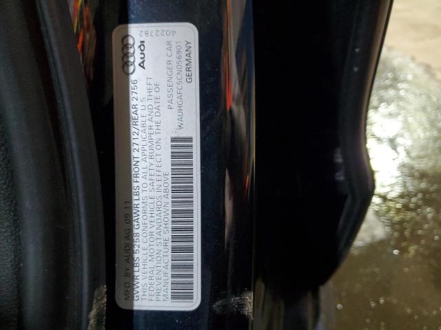 WAUHGAFC5CN056901 - 2012 AUDI A6 PRESTIGE BLACK photo 13