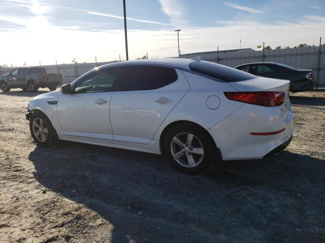 KNAGM4A71F5665021 - 2015 KIA OPTIMA LX WHITE photo 2