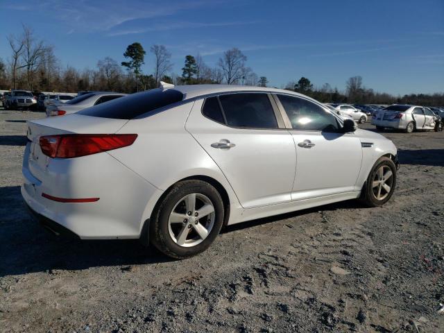 KNAGM4A71F5665021 - 2015 KIA OPTIMA LX WHITE photo 3