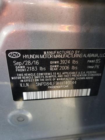 5NPD84LF9HH140144 - 2017 HYUNDAI ELANTRA SE SILVER photo 12