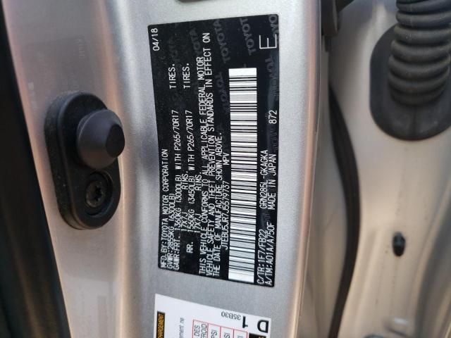 JTEBU5JR7J5579737 - 2018 TOYOTA 4RUNNER SR5/SR5 PREMIUM SILVER photo 12