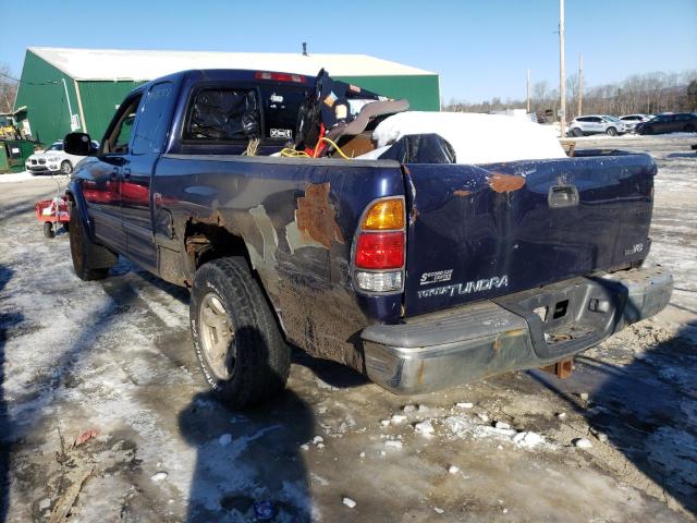 5TBRT34121S209783 - 2001 TOYOTA TUNDRA ACCESS CAB BLUE photo 3