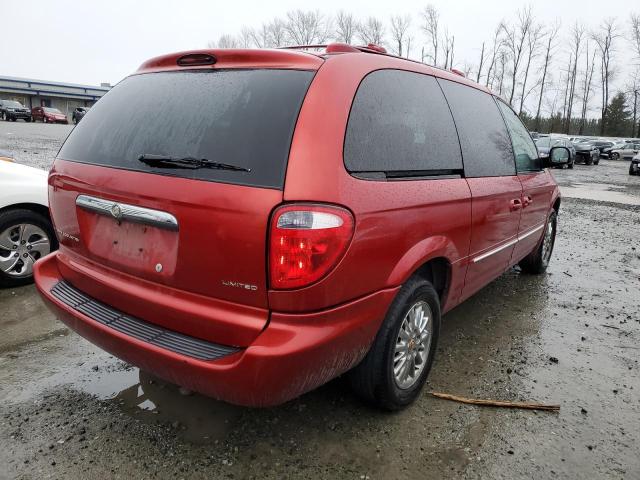 2C8GP64L91R418404 - 2001 CHRYSLER TOWN & COU LIMITED RED photo 3
