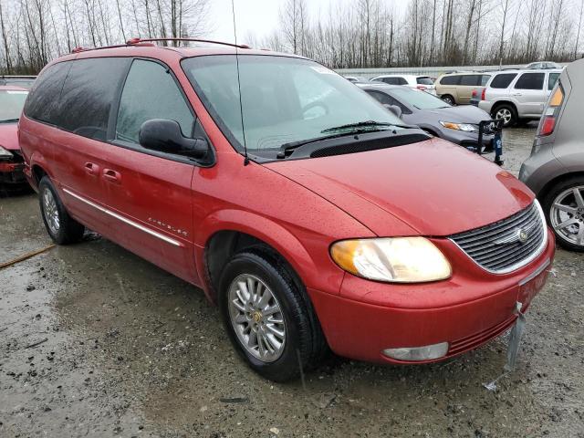 2C8GP64L91R418404 - 2001 CHRYSLER TOWN & COU LIMITED RED photo 4