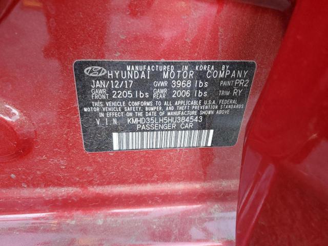 KMHD35LH5HU384543 - 2017 HYUNDAI ELANTRA GT RED photo 13