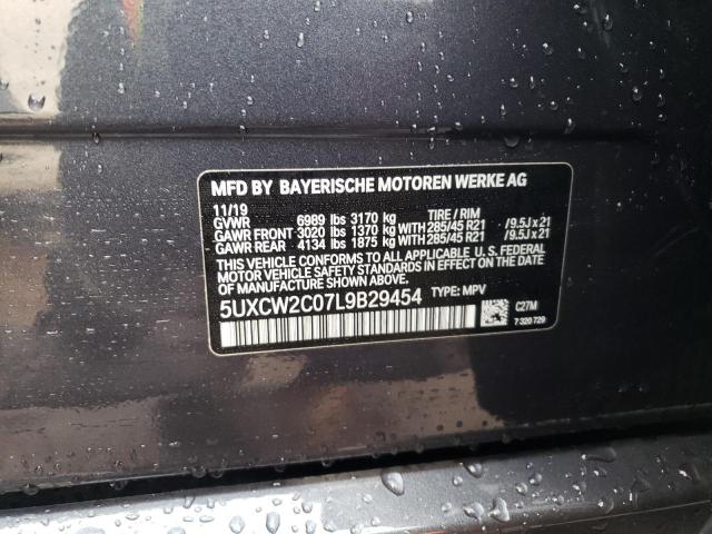 5UXCW2C07L9B29454 - 2020 BMW X7 XDRIVE40I GRAY photo 14