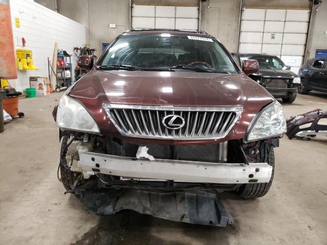 JTJHK31U492060894 - 2009 LEXUS RX 350 MAROON photo 5