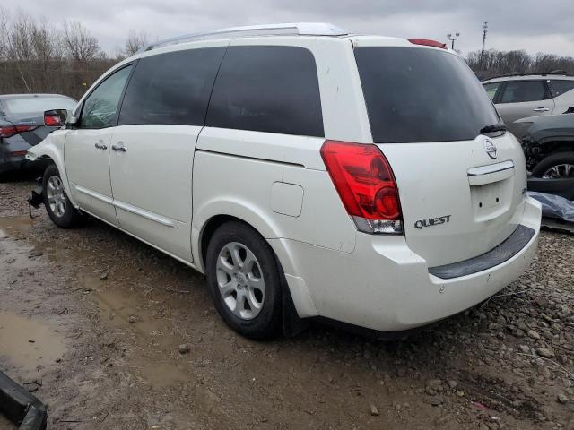 5N1BV28U37N130280 - 2007 NISSAN QUEST S WHITE photo 2