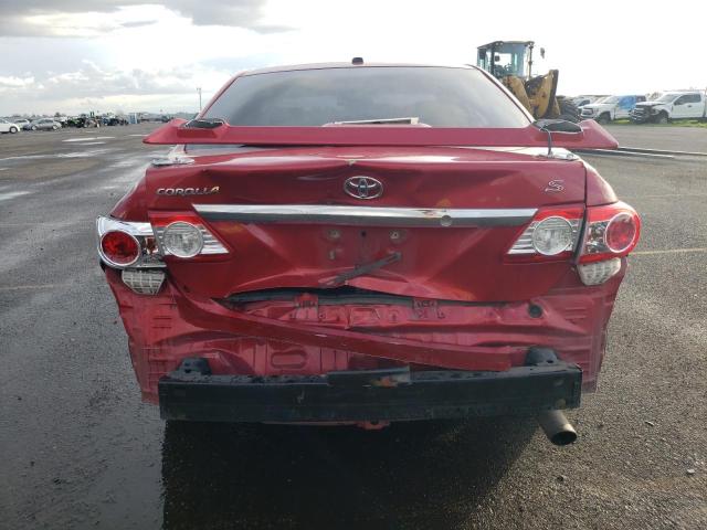 5YFBU4EE9DP074912 - 2013 TOYOTA COROLLA BASE RED photo 6