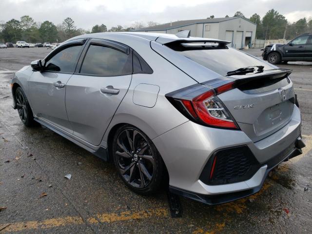 SHHFK7H96JU236458 - 2018 HONDA CIVIC SPORT TOURING SILVER photo 2