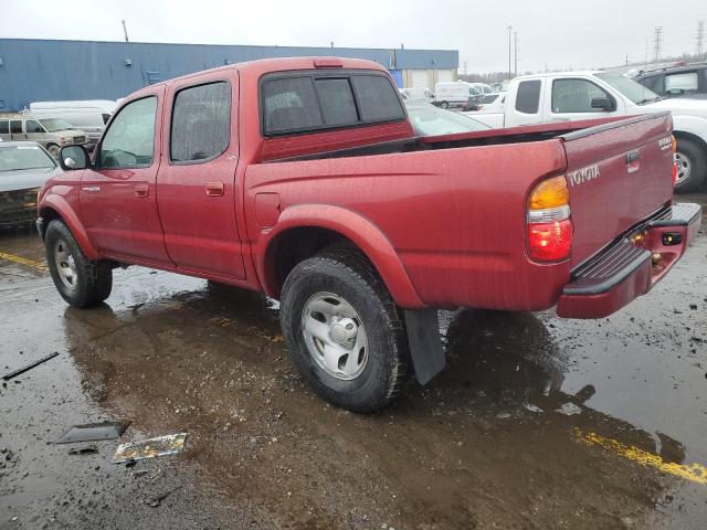 5TEGN92N04Z427780 - 2004 TOYOTA TACOMA DOUBLE CAB PRERUNNER RED photo 2