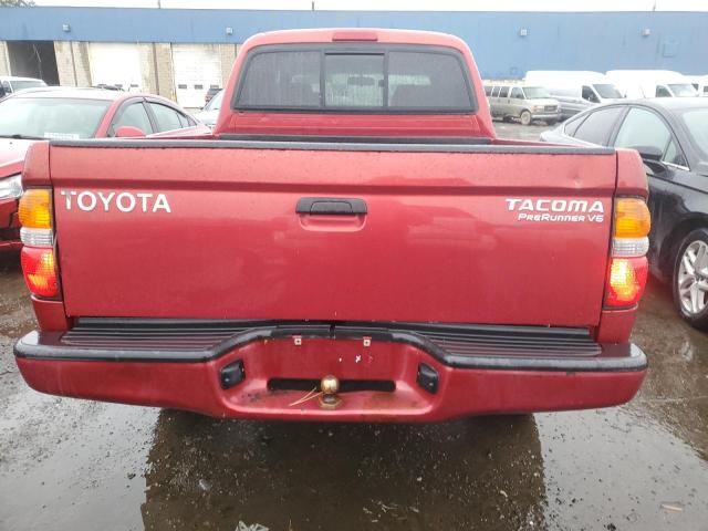 5TEGN92N04Z427780 - 2004 TOYOTA TACOMA DOUBLE CAB PRERUNNER RED photo 6