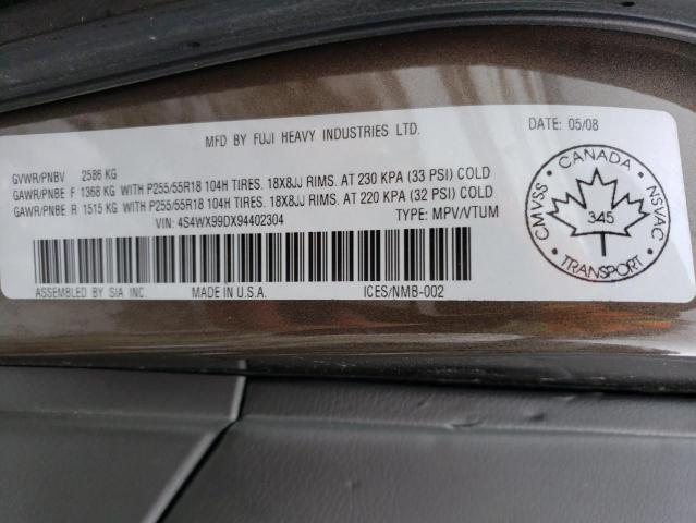 4S4WX99DX94402304 - 2009 SUBARU TRIBECA LIMITED BROWN photo 14