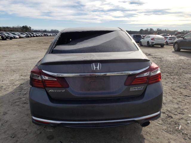 1HGCR2F14HA003408 - 2017 HONDA ACCORD SPORT SPECIAL EDITION GRAY photo 6