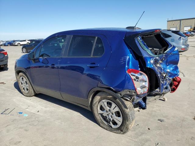 3GNCJKSB7HL210962 - 2017 CHEVROLET TRAX LS BLUE photo 2