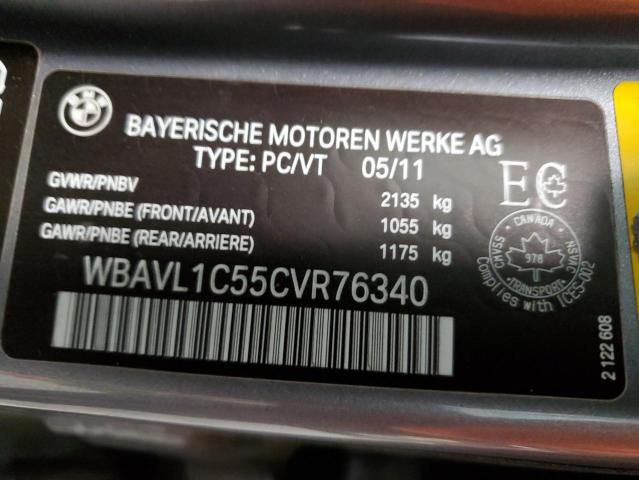 WBAVL1C55CVR76340 - 2012 BMW X1 XDRIVE28I GRAY photo 13