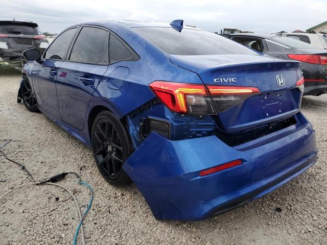 2HGFE2F58NH544034 - 2022 HONDA CIVIC SPOR BLUE photo 2