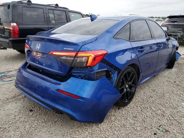 2HGFE2F58NH544034 - 2022 HONDA CIVIC SPOR BLUE photo 3