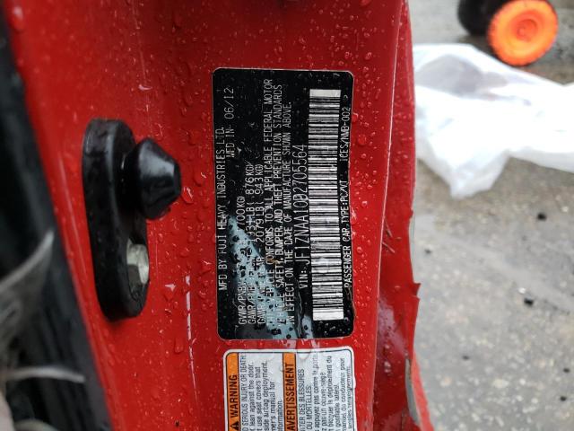 JF1ZNAA10D2705564 - 2013 TOYOTA SCION FR-S RED photo 12