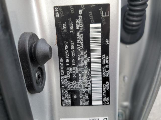 JTEBU5JR4L5739530 - 2020 TOYOTA 4RUNNER SR5/SR5 PREMIUM 银色 照片 13