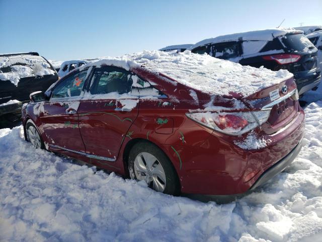 KMHEC4A44FA122302 - 2015 HYUNDAI SONATA HYBRID RED photo 2