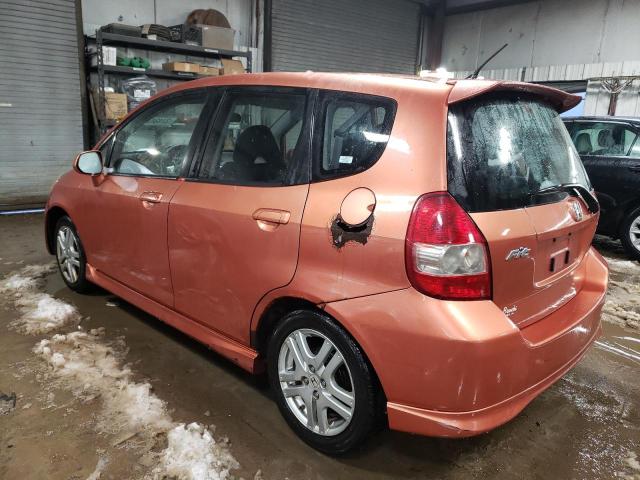 JHMGD386X8S017075 - 2008 HONDA FIT SPORT ORANGE photo 2